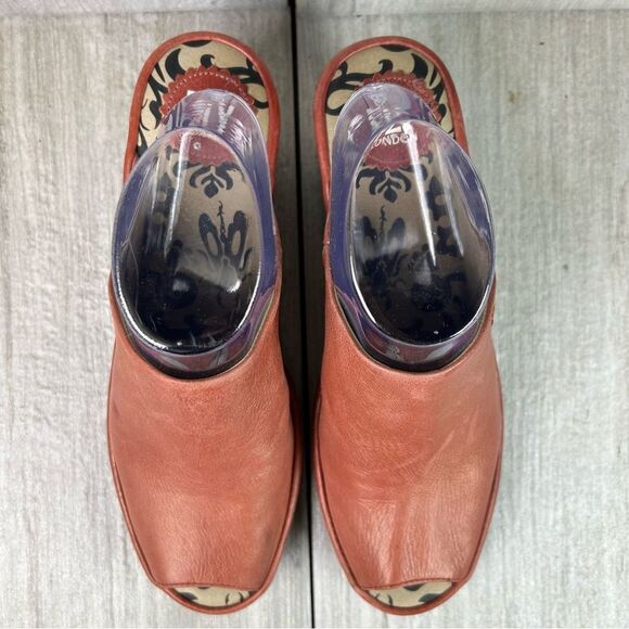 Fly London Wony Clay Brown Leather Heeled Mule Clog Shoe Womens Size 10 EUR 41 - Picture 6 of 10